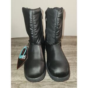 Totes Gina Black Women's Waterproof Thermolite Snow Winter Boots NWT Size 7.5